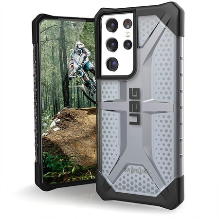 UAG Samsung Galaxy S21 Ultra 5G Case [6.8-inch screen] Rugged Lightweight Slim Shockproof Transparent Plasma Protective Cover, Ash