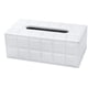 thumbnail image 2 of Caja de pañuelos para cosméticos, caja de pañuelos de cuero blanco, 2 of 8