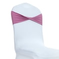thumbnail image 2 of MDS Pack of 50 Spandex Chair Bow Sash Bands Ties Without Buckle for Wedding - Dusty Pink, 2 of 6