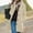 *Beige, variant on Women's Mid Length Stand Collar Coat ,Button Up Trench Coat,Fall Winter Fashion Overcoat Brown,Womens Plus XXL