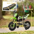 thumbnail image 3 of Qaba 12V Kids Motorcycle with Twist Grip Throttle, Rear Suspension, Green, 3 of 10