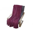thumbnail image 4 of Magenta Soft Flannel Fleece Throw Blanket, Monochrome Flourishing Flowers with Leaves Pattern Royal Garden Design, Cozy Plush for Indoor and Outdoor Use, 60" x 80", Magenta and Purple, by Ambesonne, 4 of 6