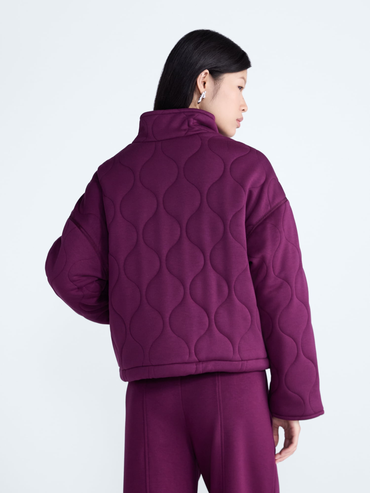 Scoop Women's and Women's Plus Scubaknit Quilted Jacket, Sizes XS-4X