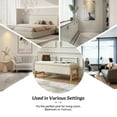 thumbnail image 6 of 47" Modern Fabric Storage Bench Flip Top and Upholstered Cushioned for Entryway Bedroom, Tan, 6 of 8