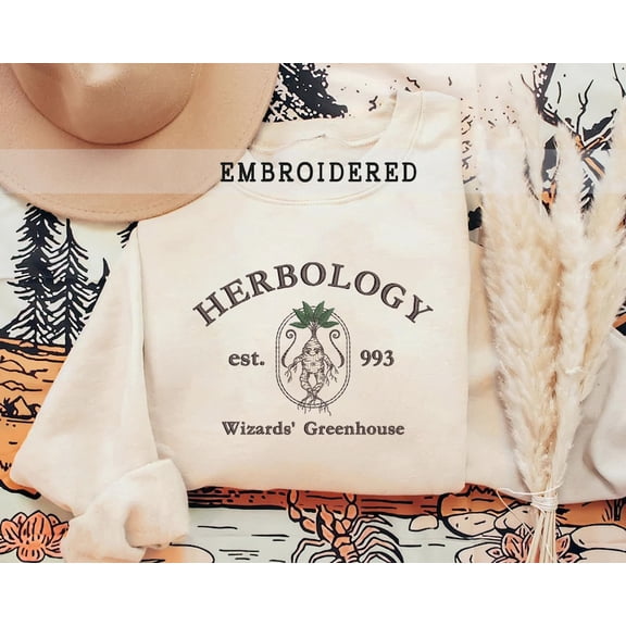 Embroidered Herbology Wizard Sweatshirt