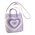 thumbnail image 2 of Women's Woven Tote Bag Grocery Bag Knitted Handbag for Party Working Outdoor Violet, 2 of 7