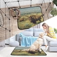 thumbnail image 6 of Washable Pet Pee Pads with Super Absorbent Reusable Training Pads for Dogs & Cats Buffalo Herd Oil Painting, 6 of 7