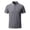 Dark Gray, variant on Men's Contrast Trim Polo Shirt Casual Short Sleeve Tipped Collar Tee with Striped Cuffs Button Placket Lightweight Breathable Solid Color Summer Everyday Wear Tops White 2XL