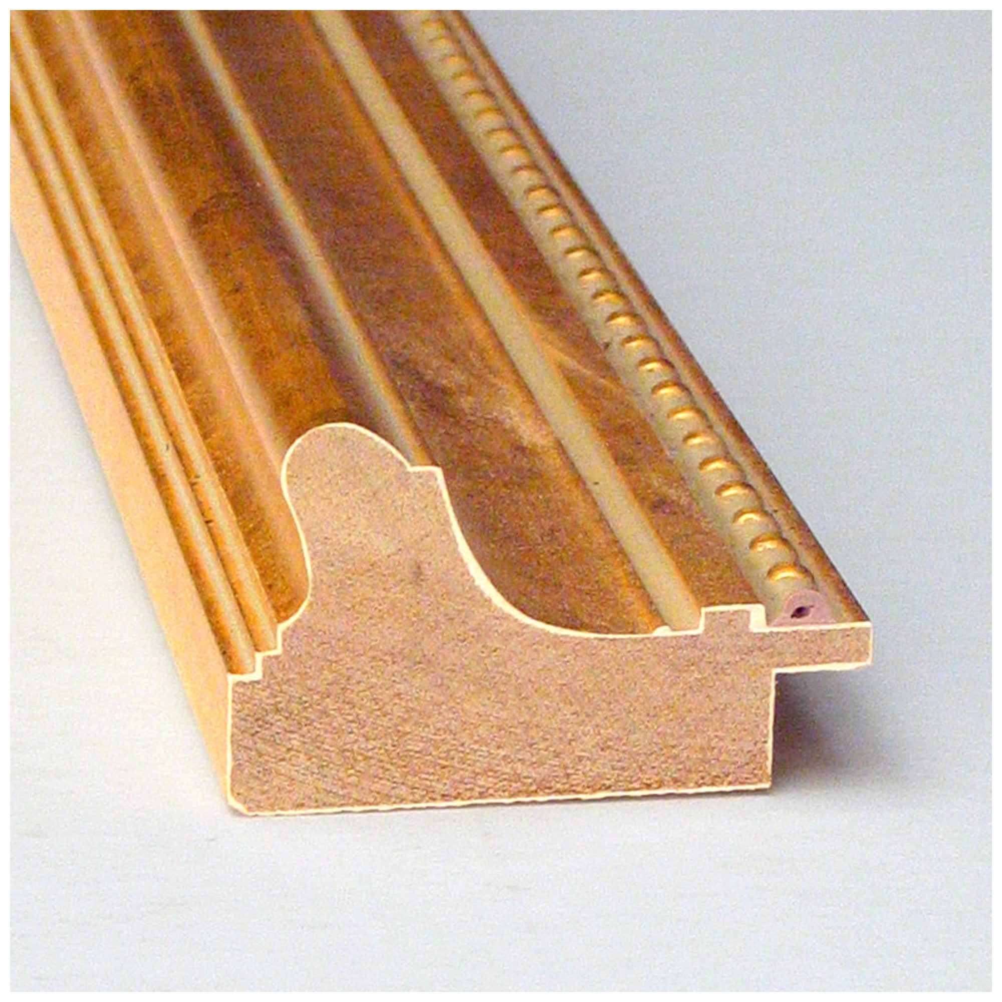Amanti Art White Cork Board Wood Framed Townhouse Gold Bulletin Board 32 in. x 24 in.