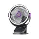 thumbnail image 1 of Ventilador Clip-On 3 Velocidades Silencioso Recargable de Escritorio Portátil Circulador de Aire Inalámbrico con Luz LED para Camping A, 1 of 1