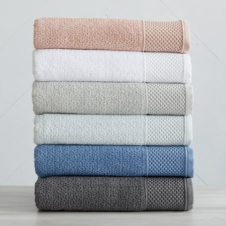 

Market & Place 100% Cotton Textured 6-Piece Bath Towel Set Denim Blue