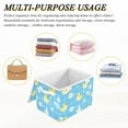 thumbnail image 7 of Blue Plaids Rubber Ducks Bubbles Foldable Storage Bin with Lid and Handle Collapsible Storage Box 16.5 x 12.6 x 11.8 inches, 7 of 7