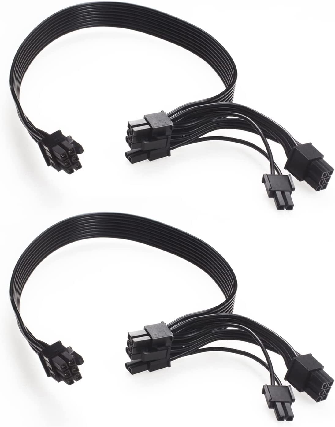 40CM PCIe 6 Pin Male to 8 Pin (6+2) Male PCIExpress Extension Cable