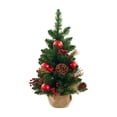 thumbnail image 1 of jifeng Mini Christmas Tree Decoration Small Artificial Christmas Tree Mantel Home Decor 15cmx15cmx60cm, 1 of 9
