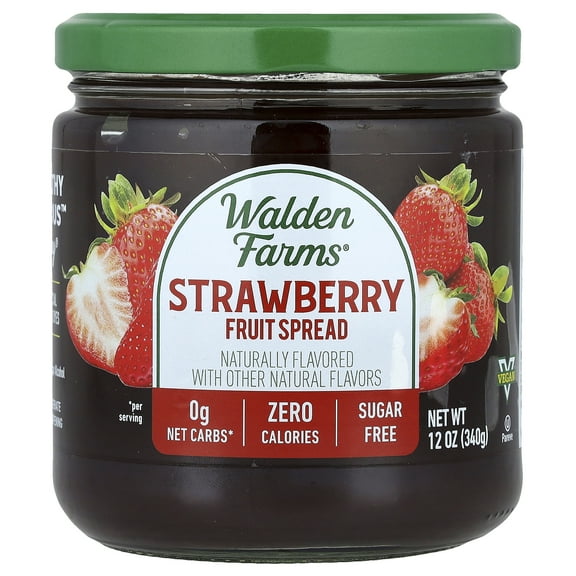 WALDEN FARMS, FRUIT SPRD CF NO CARB STRWBRY, 12 OZ, (Pack of 6)