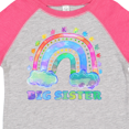 thumbnail image 4 of Inktastic Big Sister Watercolor Rainbow with Clouds Girls Toddler T-Shirt, 4 of 5