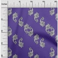 thumbnail image 2 of oneOone Cotton Cambric Purplish Blue Fabric Block Fabric For Sewing Printed Craft Fabric By The Yard 42 Inch Wide-BW, 2 of 6