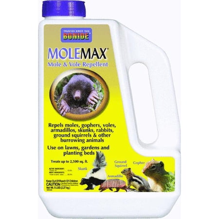 Bonide MoleMax Mole & Vole Repellent Granules, 5 Lb
