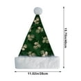 thumbnail image 3 of SLYNSHome Christmas Santa Hat,Green Santa Hats Velvet Comfort Christmas Hat for Christmas New Year Festive Holiday Party Supplies, 3 of 7