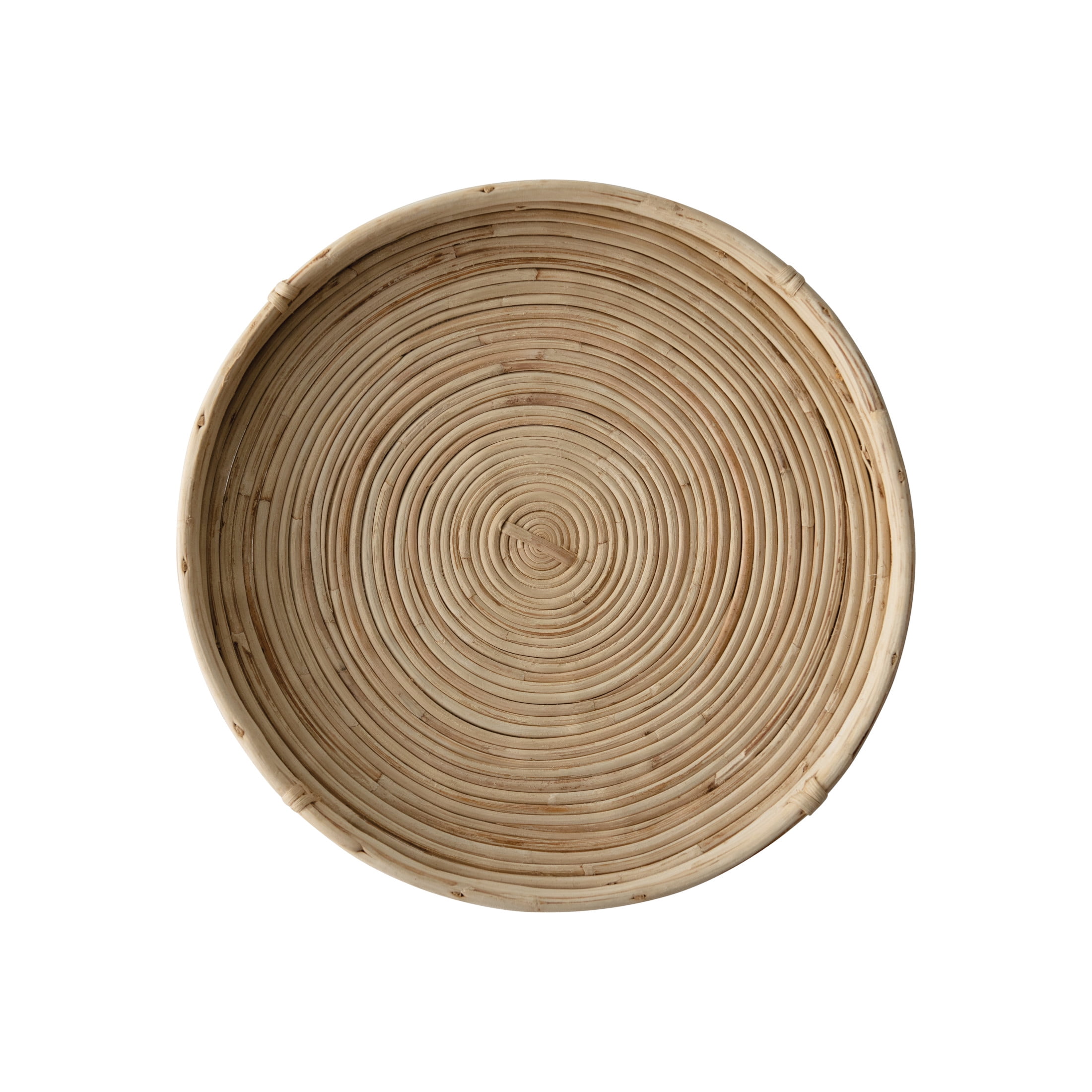 Bloomingville Natural Hand-Woven Cane Trays, Set of 3