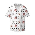 thumbnail image 4 of Custom Men's Hawaiian Shirts Face Black & White Polka Dots =5 Personalized Men Pet Baby Photo Picture Vintage Cuba Beach Sleeve Summer Bowling Short Vacation Holiday, 4 of 8