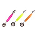 thumbnail image 1 of Kitchen 3pcs Watermelon Fruit Ball Dug Spoon Carving Cutter Multifunctions Stainless Steel Scoop Cutting Tools, 1 of 9