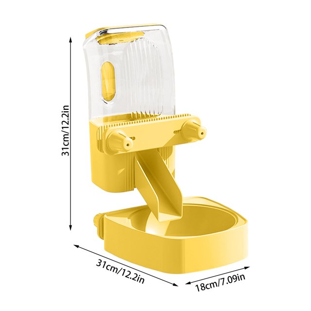 Automatic Pet Feeder For Cats Dogs Rabbits 65° Tilt Design Freshness Lock Knob Adjustable Indoor Pet Food Dispenser Durable PET Material Easy To Use