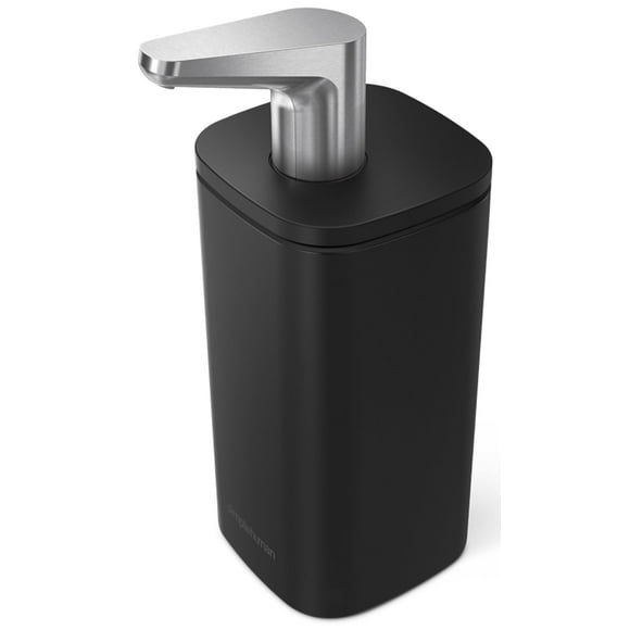 Dispensador de bomba simplehuman de acero inoxidable negro de 10 oz