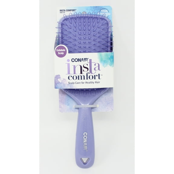 Conair Insta Comfort Scalp Exfoliate Hair Care Brush 86733 Purple Spa