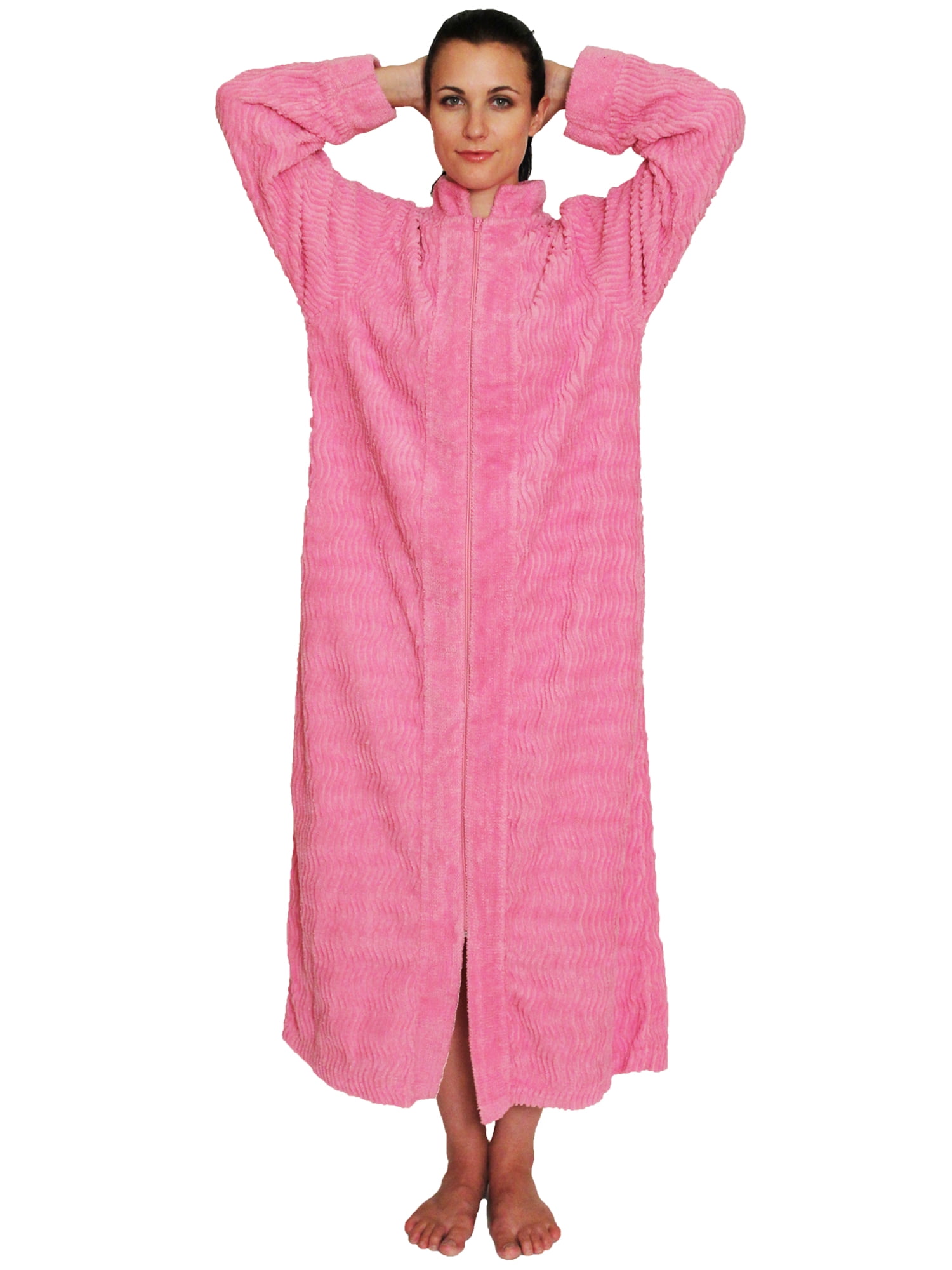 zipped bathrobe
