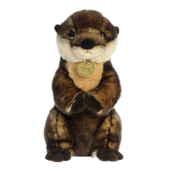Aurora - Medium Brown Miyoni Tots - Sitting Pretty 10" River Otter - Adorable Stuffed Animal