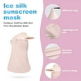 thumbnail image 4 of Summer sunscreen full face mask women's outdoor ice silk veil thin hollow breathable facial scarf with brim - pink, 4 of 6