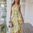 thumbnail image 4 of Vestido, vestido con estampado floral, vestido lencero de poliéster, vestido con cordones, confiable y duradero, 4 of 9