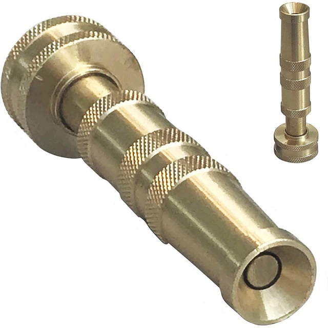Boquilla de manguera de alta presión resistente | Boquillas de manguera de agua de latón para mangueras de jardín | Función ajustable | Se adapta a mangueras estándar, pulverizador de jardín, boquilla