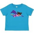 thumbnail image 3 of Inktastic African American Girl, Purple Cape, Superhero Girl Girls Baby T-Shirt, 3 of 5