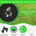 thumbnail image 4 of Jump Into Fun Trampoline 10FT 1000LBS, Trampoline for Adults/ 3-4 Kids, Trampoline with Enclosure, Basketball Hoop, 2 Balls, Outdoor Pumpkin Trampoline for Gifts, 4 of 8