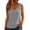 Grey, variant on Women's Side Slit Camisole Top Linen Blend Fitted Tank Summer Casual Red XXL