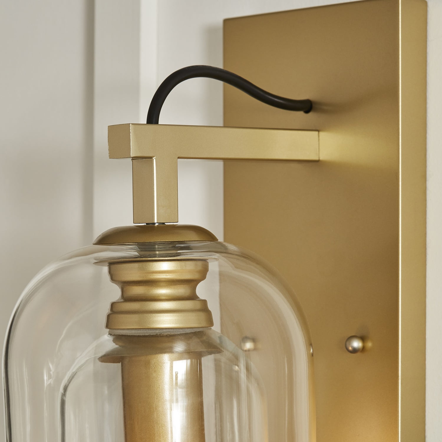 Better Homes & Gardens Dome Indoor Wall Sconce Burnished Brass, A15 4W Soft White, Medium Base, Dimmable, 1 pack