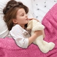 thumbnail image 6 of Catalonia Pink Sherpa Throw Blanket, Fuzzy Snuggle Blanket for Camping Traveling Couch Bed, Super Soft, Light Weight, Reversible, All Season Use, 50"x60" inches, 6 of 7
