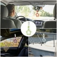thumbnail image 6 of Uxcell 2 Pcs Flower Shaped Car Handle Straps, Car Hanging Accessories Bumper Warning Ring Drift Charm for Auto Bus Decor Interior Exterior Decoration, Green (White Strap), 6 of 6
