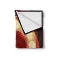 thumbnail image 2 of Letter O Soft Flannel Fleece Blanket, Entertainment World in Vegas Theme Vintage Casino Nightclub Theater Typeset, Cozy Plush for Indoor and Outdoor Use, 70" x 90", Ruby Yellow Black, by Ambesonne, 2 of 6