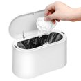 thumbnail image 1 of Mini Desktop Wastebasket With Lid, S Countertop Trash Can, Tiny Garba Bin, 1 of 5