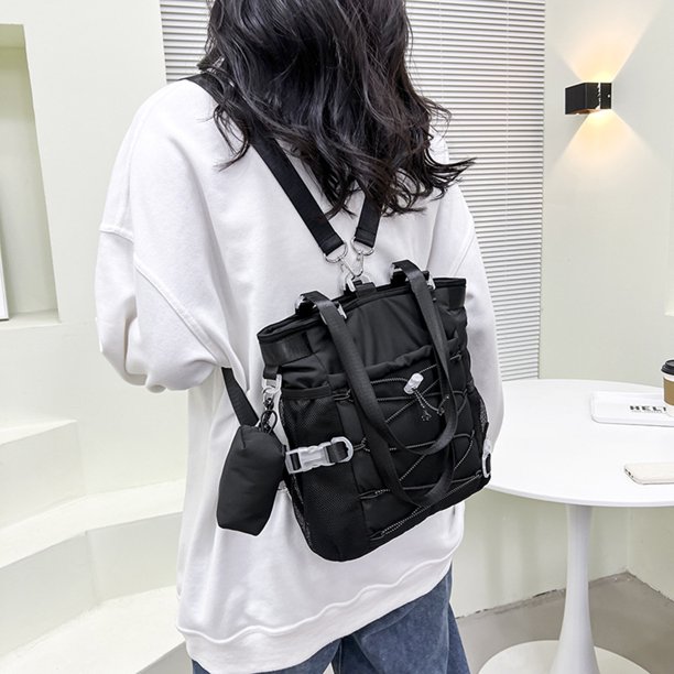 Mochila con cordón Correas de hombro ajustables Bolsos unisex Bolso de compras informal