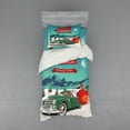 thumbnail image 2 of Ambesonne Christmas Bedding Set 4 Pcs, Santa in Classic Car, Queen, Teal Red, 2 of 3