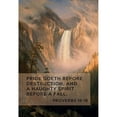 thumbnail image 3 of ArtsyQuotes 11x14 Black Modern Framed Museum Art Print Titled - Bible Verse Quote Proverbs 16:18, Albert Bierstadt - Yellowstone Falls, 3 of 5