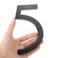 thumbnail image 3 of HASWARE 6 inch (15 cm) Floating House Number Apartment Door Numbers Mailbox Address Sign, ABS Plastic (#5, Black), 3 of 6