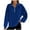 Blue, variant on ZyeKqe Half Zip Sweatshirts for Women Long Sleeve Shirts Solid Color Pullover Top Loose Fitting