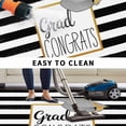thumbnail image 4 of Graduation Trencher Cap Outdoor Rug 4x6 Ft, Non Slip Washable Area Rug, Farmhouse White Black Horizontal Stripes Patio Rugs Carpet Runner, Large Floor Mat for Indoor/Outdoor Deck Porch Camping, 4 of 8
