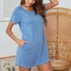 thumbnail image 2 of Pijamas Para Mujer, Camisones, Camisones Cortos, Vestido Suave A La Moda, Erógeno, Manga Corta, Cálido, Hogar, Bolsillo de Color Sólido, 2 of 9