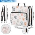 thumbnail image 3 of Water-Resistant 3-Ring Binder Organizer with Multiple Pockets Zipper Binder Bag for Office Watercolor Dog Paw Prints, 3 of 8